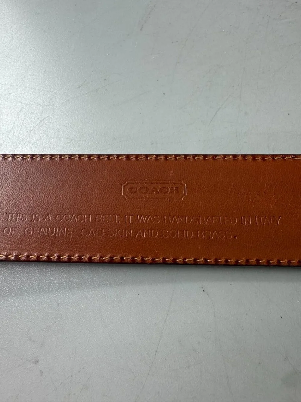 Coach 5953 Black Leather Men's Belt, Size 40'' / 100 CM